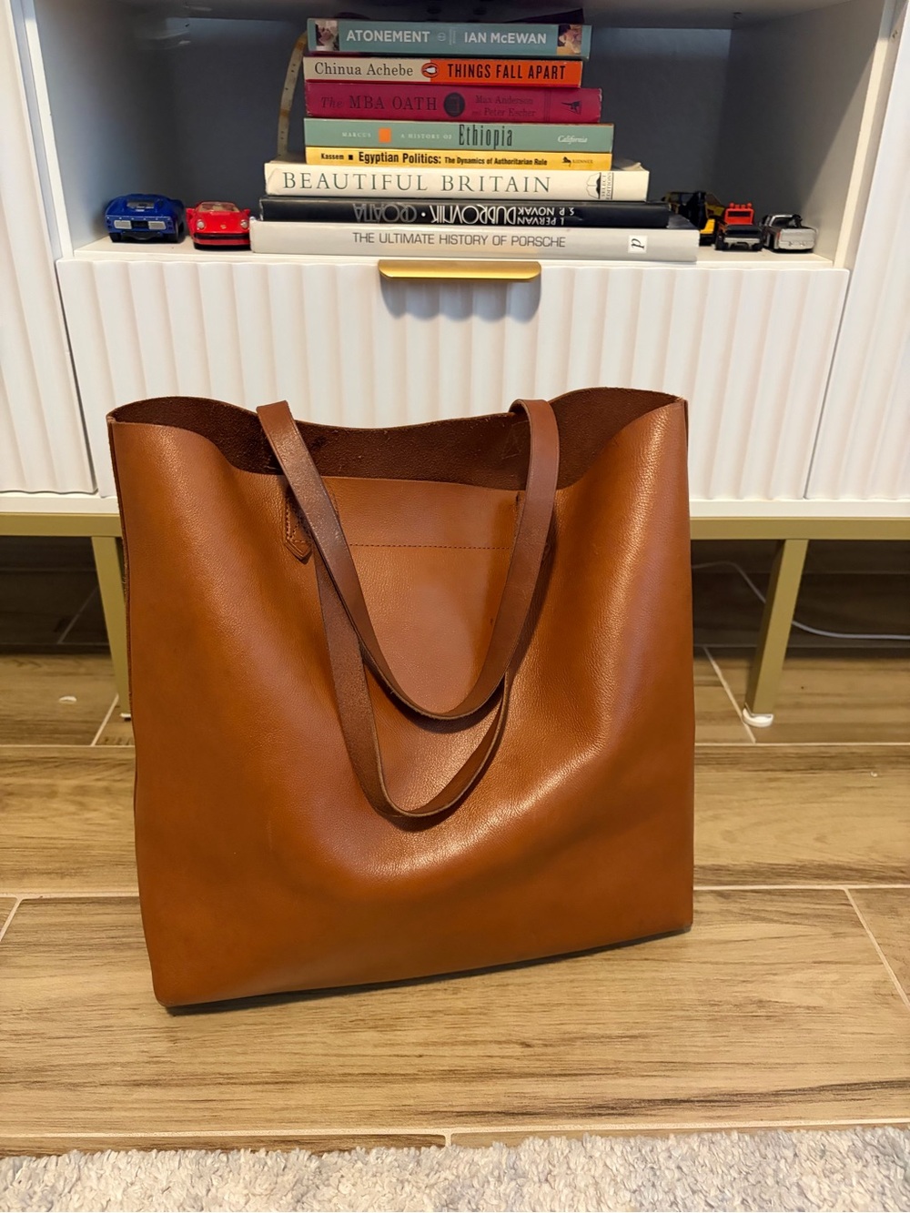 Madewell The Transport Tote English Saddle Brown Leather Classic Shoulder Bag - Picture 3 of 15